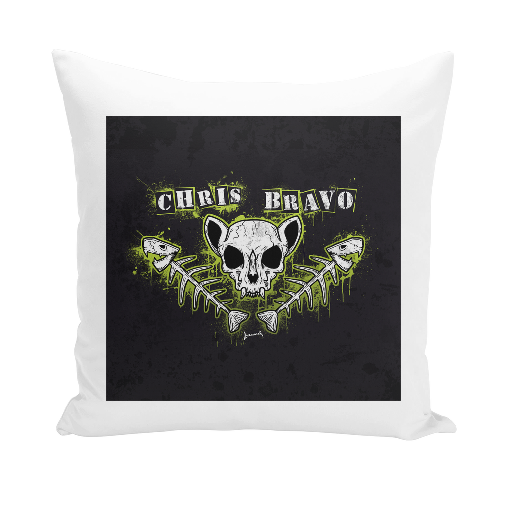 Chris Bravo (BOL) "Fish Bonez" Throw Pillow