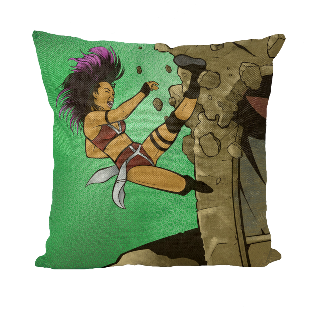 Zeda Zhang (USA) "Kick" Throw Pillow with Insert