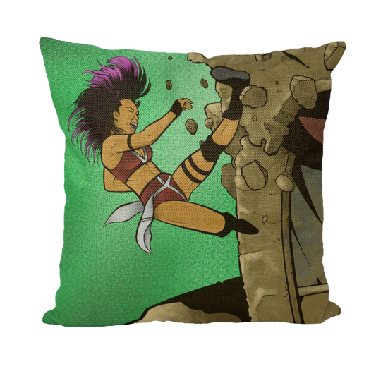 Zeda Zhang (USA) "Kick" Throw Pillow with Insert