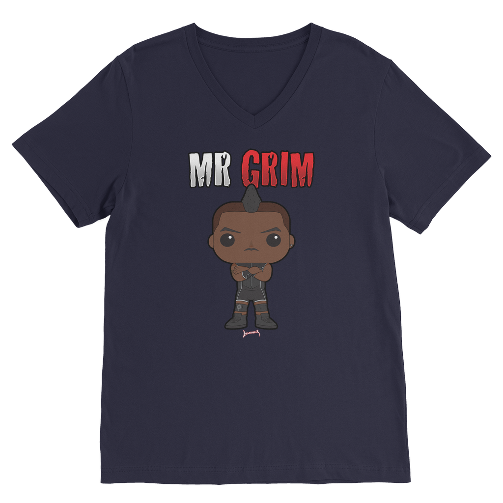 Mr Grim (USA) "Lil Mr Grim" V Neck Tee