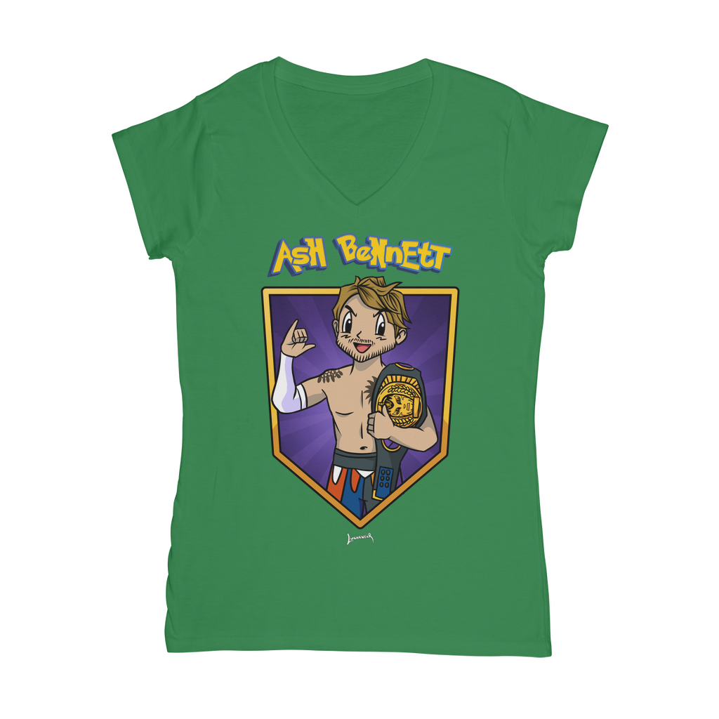 Ash Bennett (USA) "Champ" Women's Wear V-Neck T-Shirt