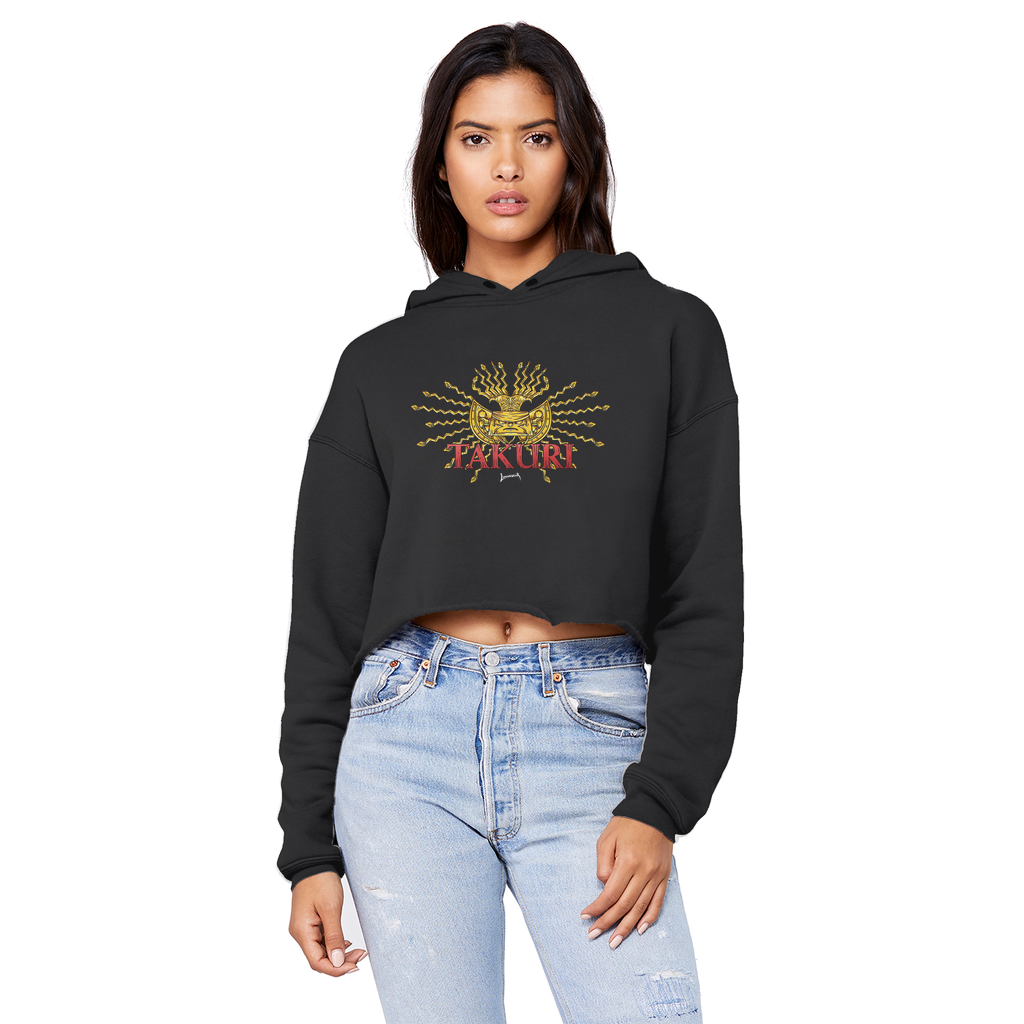 Takuri (ECU) "Golden Sun" Unisex Crop Top Boyfriend Hoodie