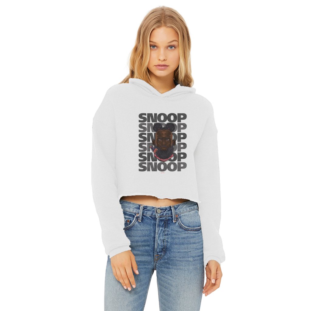 Snoop Strikes (USA) "SNOOP" Women's Wear Crop Top Hoodie