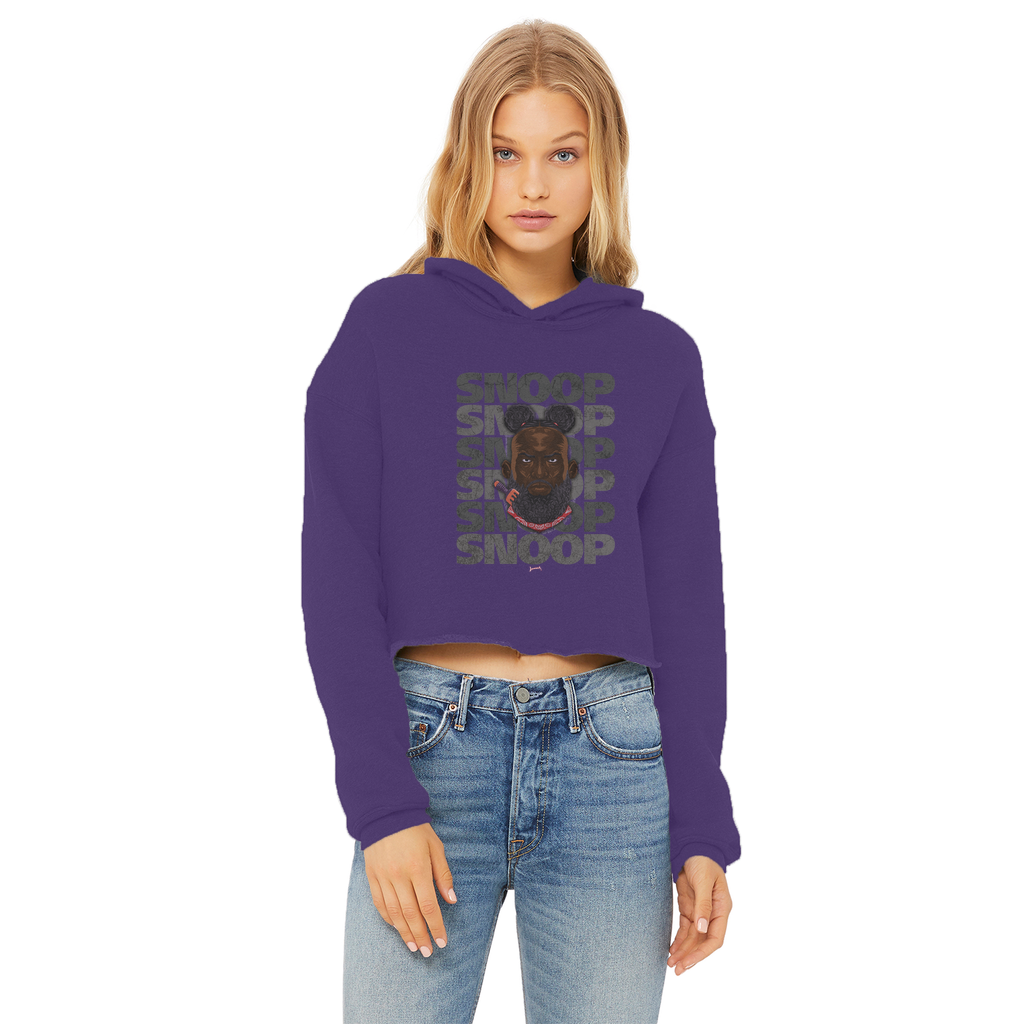 Snoop Strikes (USA) "SNOOP" Women's Wear Crop Top Hoodie