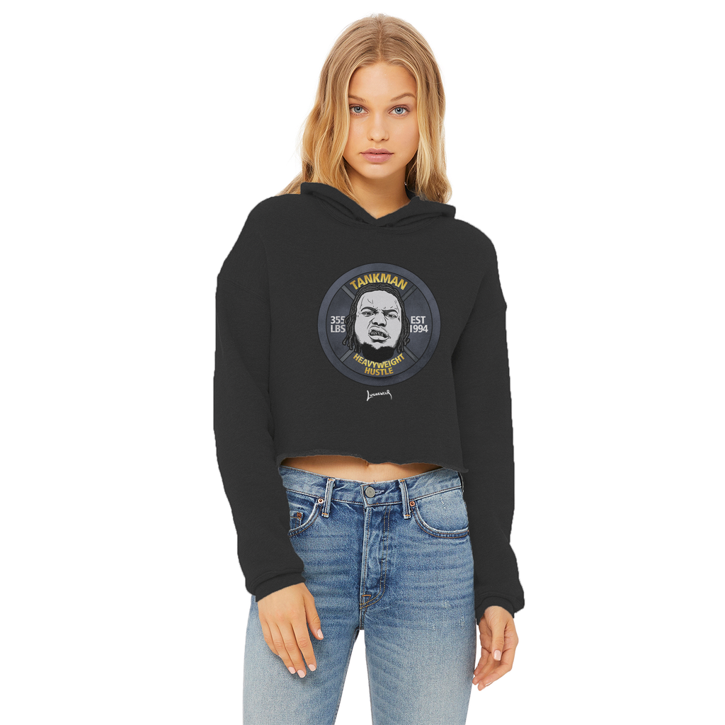 Calvin Tankman (USA) "Heavyweight Hustle" Women's Wear Crop Top Hoodie