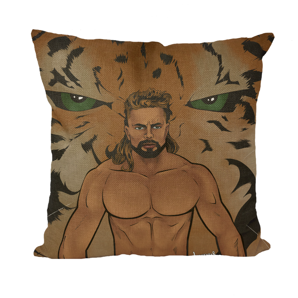 Brian Pillman Jr. (USA) "Tiger Power" Throw Pillow with Insert