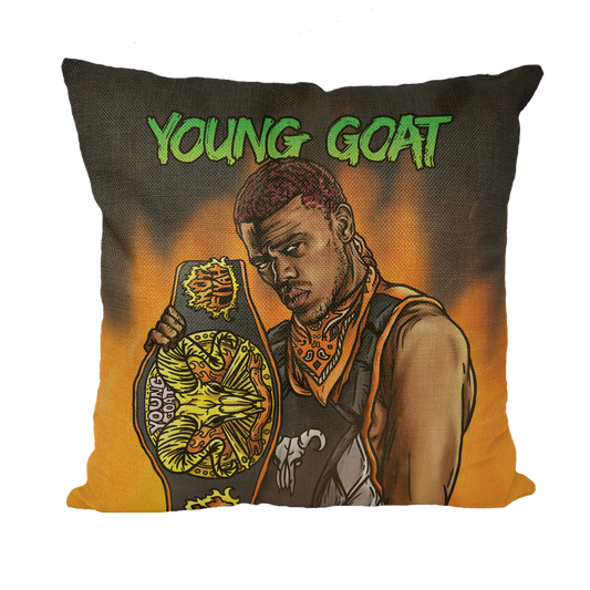 Myron Reed (USA) "Young Goat" Throw Pillow with Insert