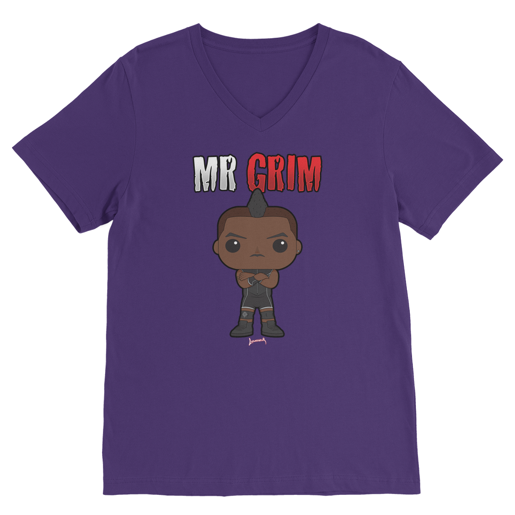 Mr Grim (USA) "Lil Mr Grim" V Neck Tee