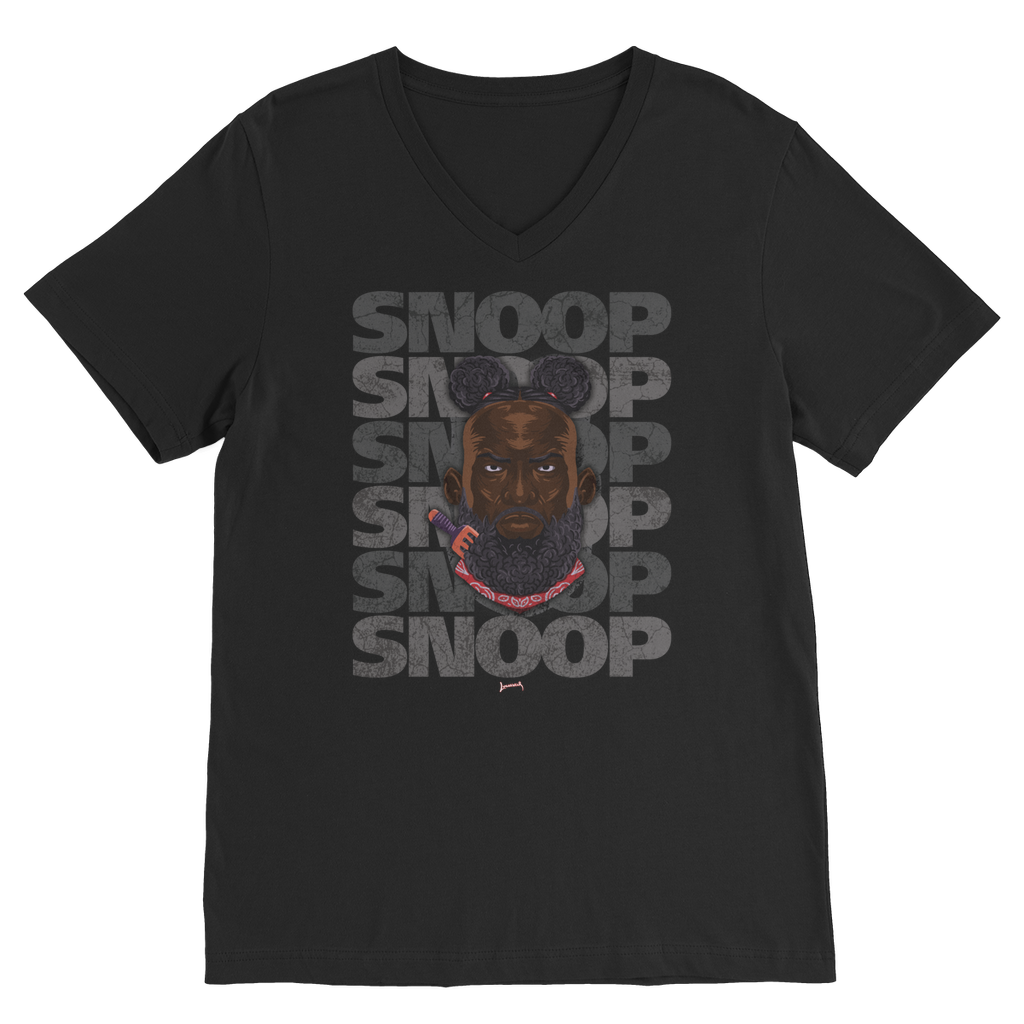 Snoop Strikes (USA) "SNOOP" V Neck Tee