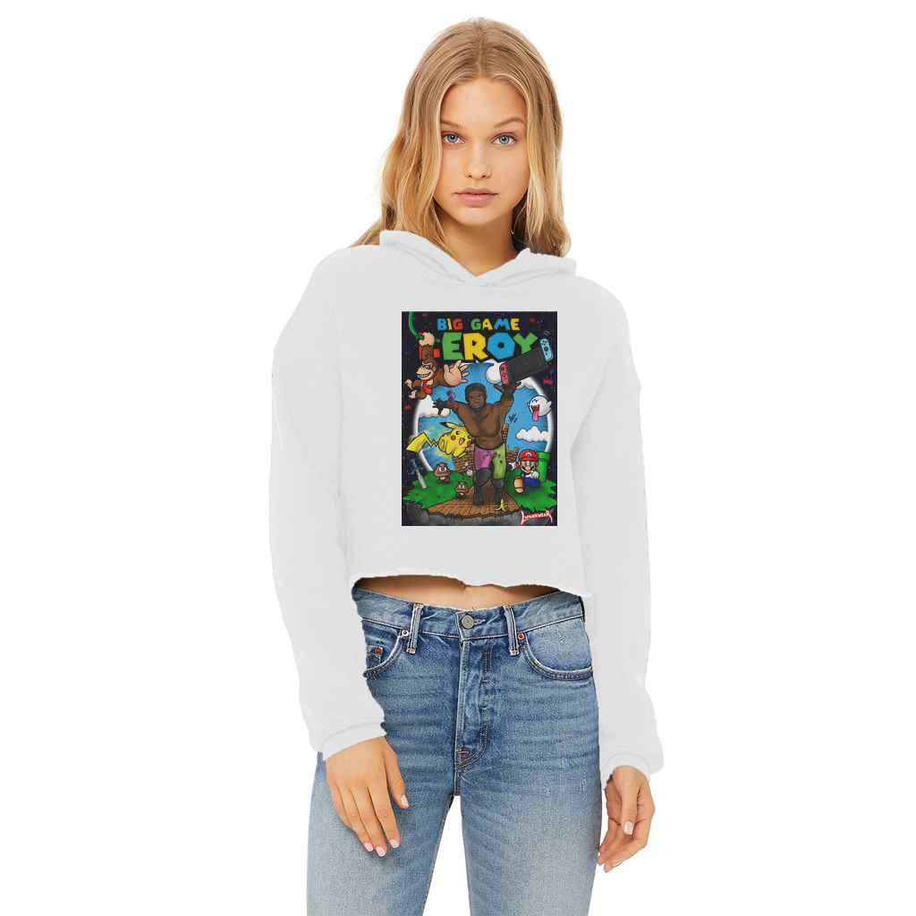 Get your game on! (USA) "Leroy Green" Women's Wear Crop Top Hoodie