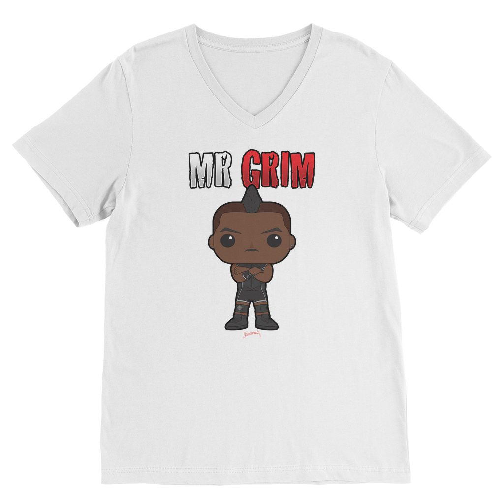Mr Grim (USA) "Lil Mr Grim" V Neck Tee
