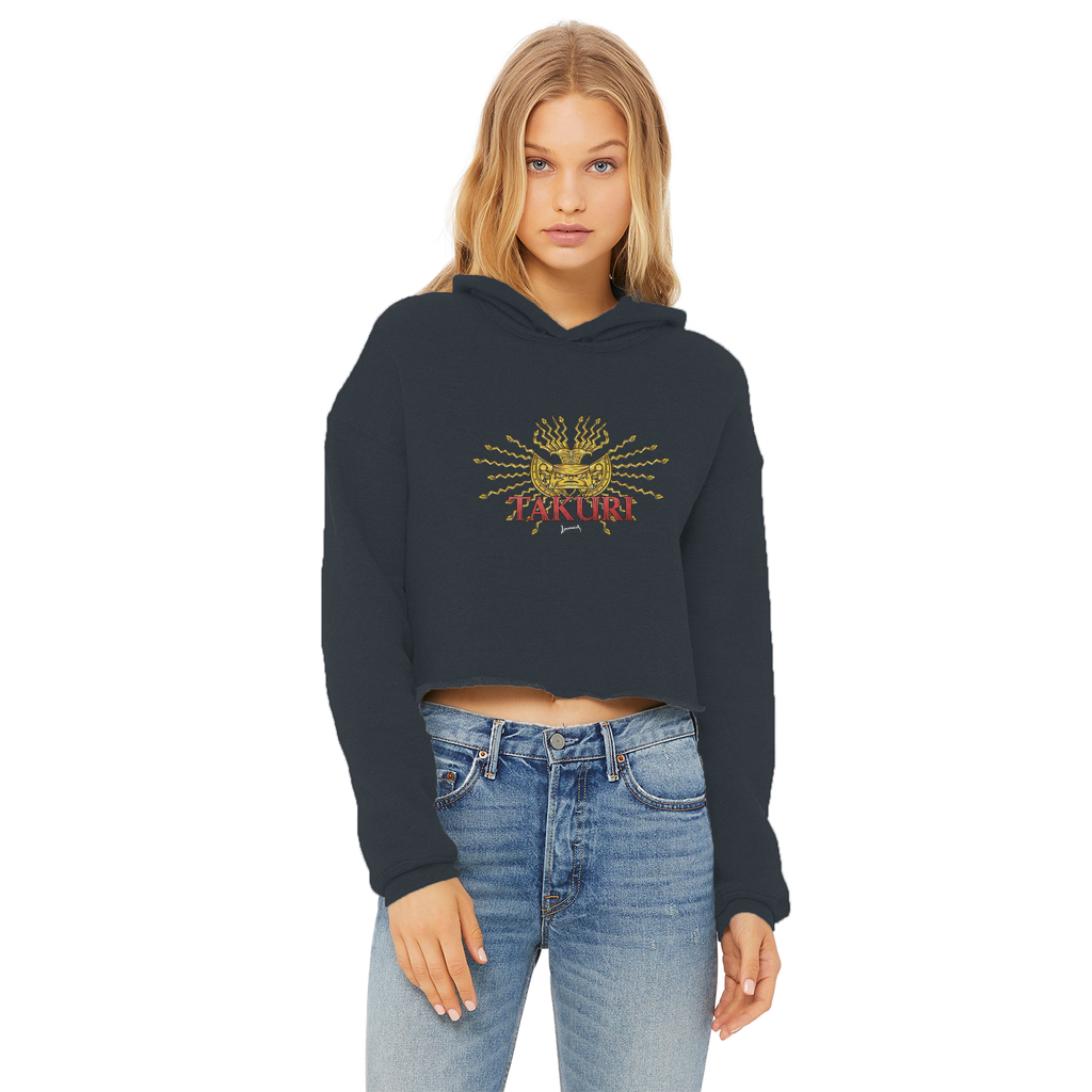 Takuri (ECU) "Golden Sun" Women's Wear Crop Top Hoodie