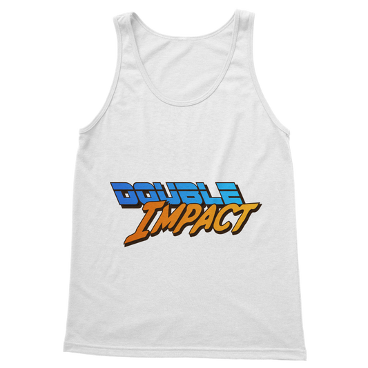 Double Impact (USA) Blue and Orange Women's Wear Tank Top