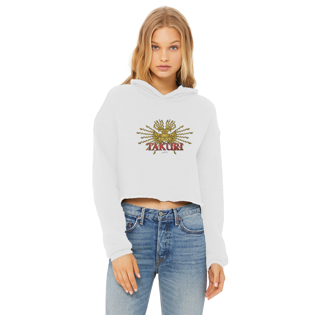 Takuri (ECU) "Golden Sun" Women's Wear Crop Top Hoodie
