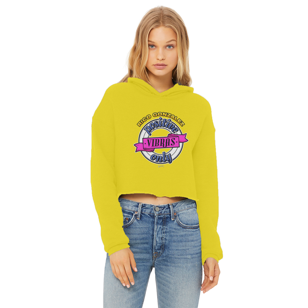 Rico Gonzalez (MEX) "Positive Vibras" Women's Wear Crop Top Hoodie