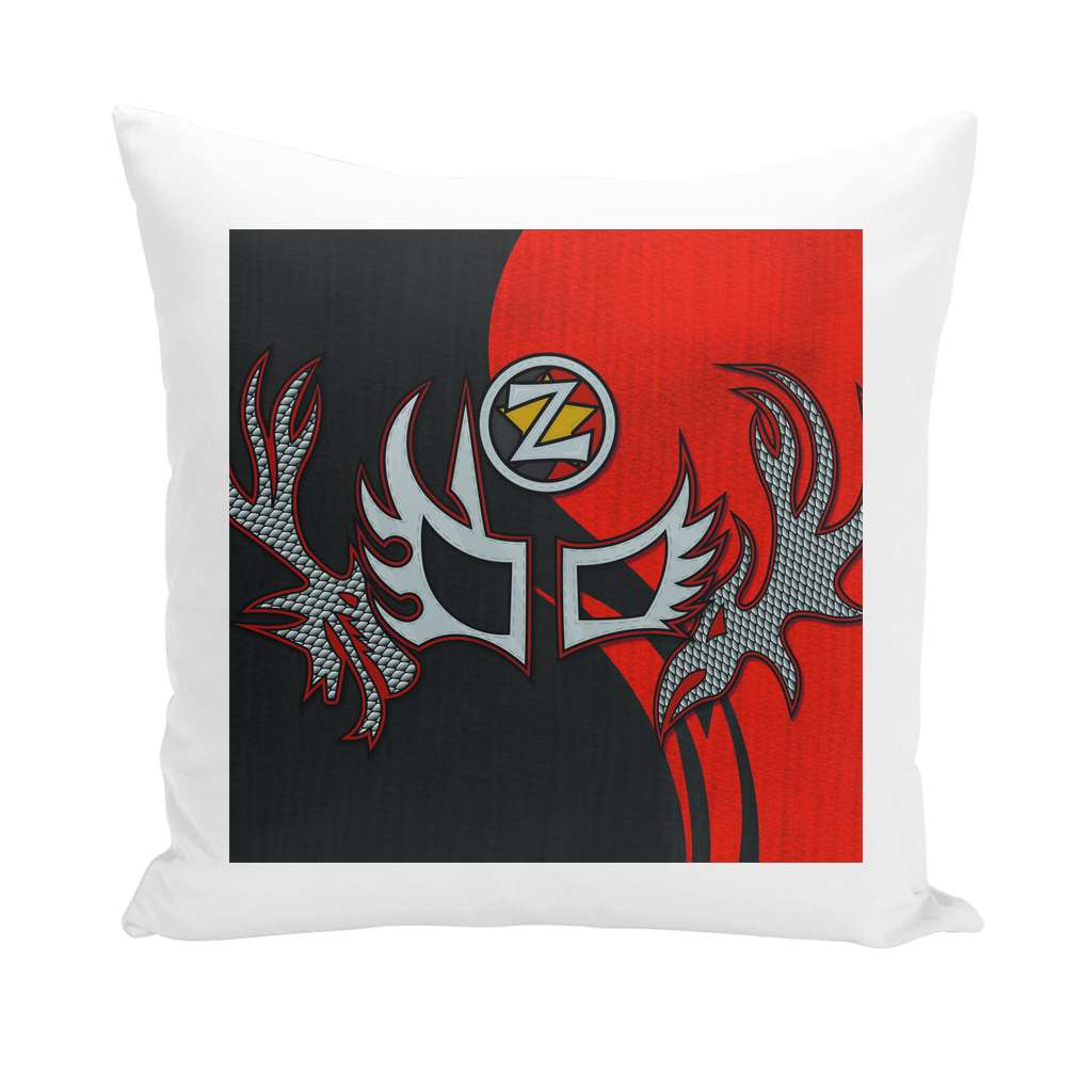 ZENSHI (USA/CHL) "Red and Black" Throw Pillow