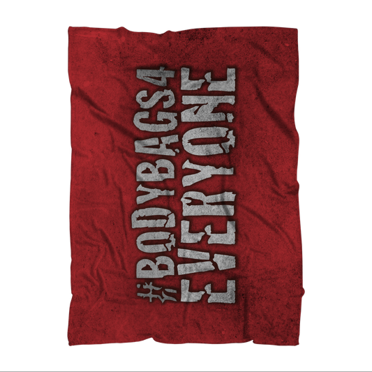 Mr Grim (USA) "Bodybags 4 Everyone" Throw Blanket