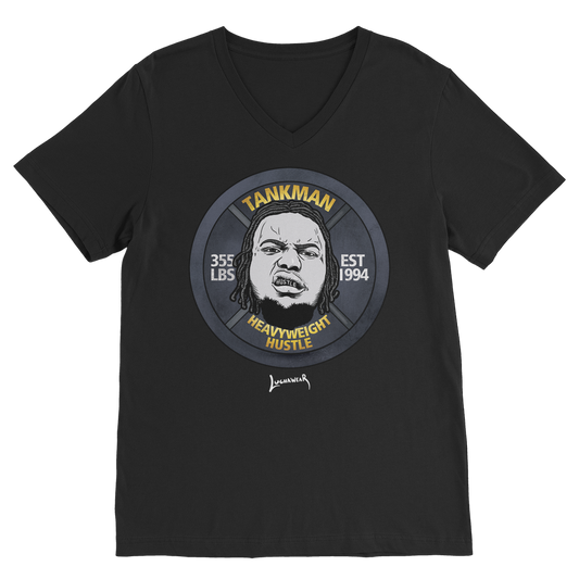 Calvin Tankman (USA) "Heavyweight Hustle" V Neck Tee