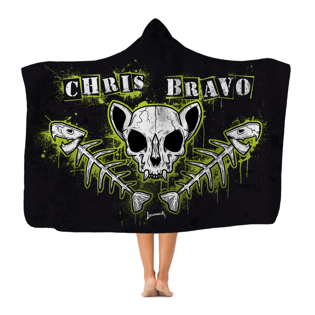 Chris Bravo (BOL) "Fish Bonez" Hooded Blanket