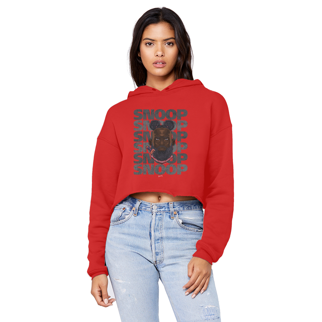 Snoop Strikes (USA) "SNOOP" Unisex Crop Top Boyfriend Hoodie