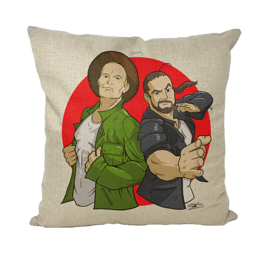 Double Impact (USA) "Comic Attack" Throw Pillow