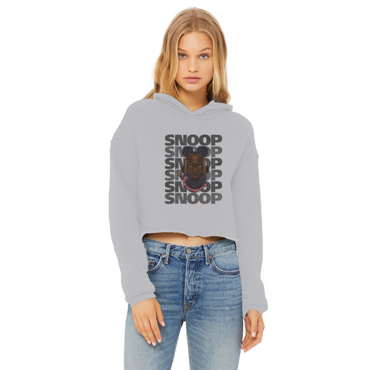 Snoop Strikes (USA) "SNOOP" Women's Wear Crop Top Hoodie