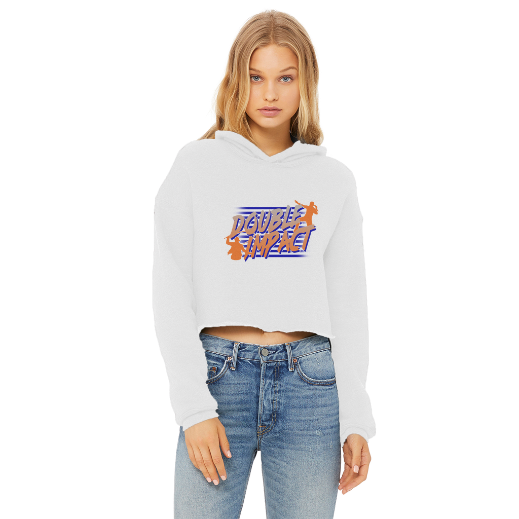 Double Impact (USA) "Logo" Women's Wear Crop Top Hoodie