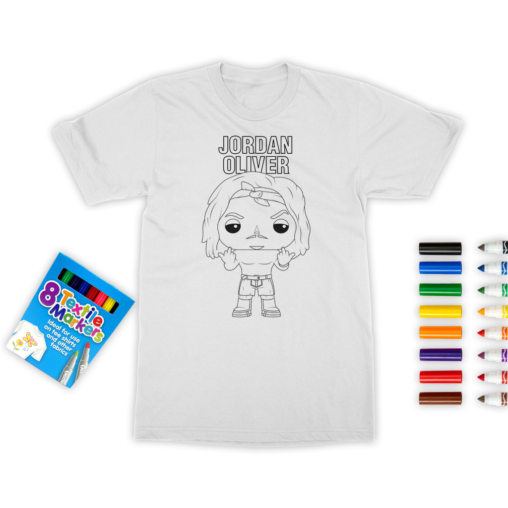 Jordan Oliver (USA) "Lil Jordan" Color Me! Tee with Marker Set