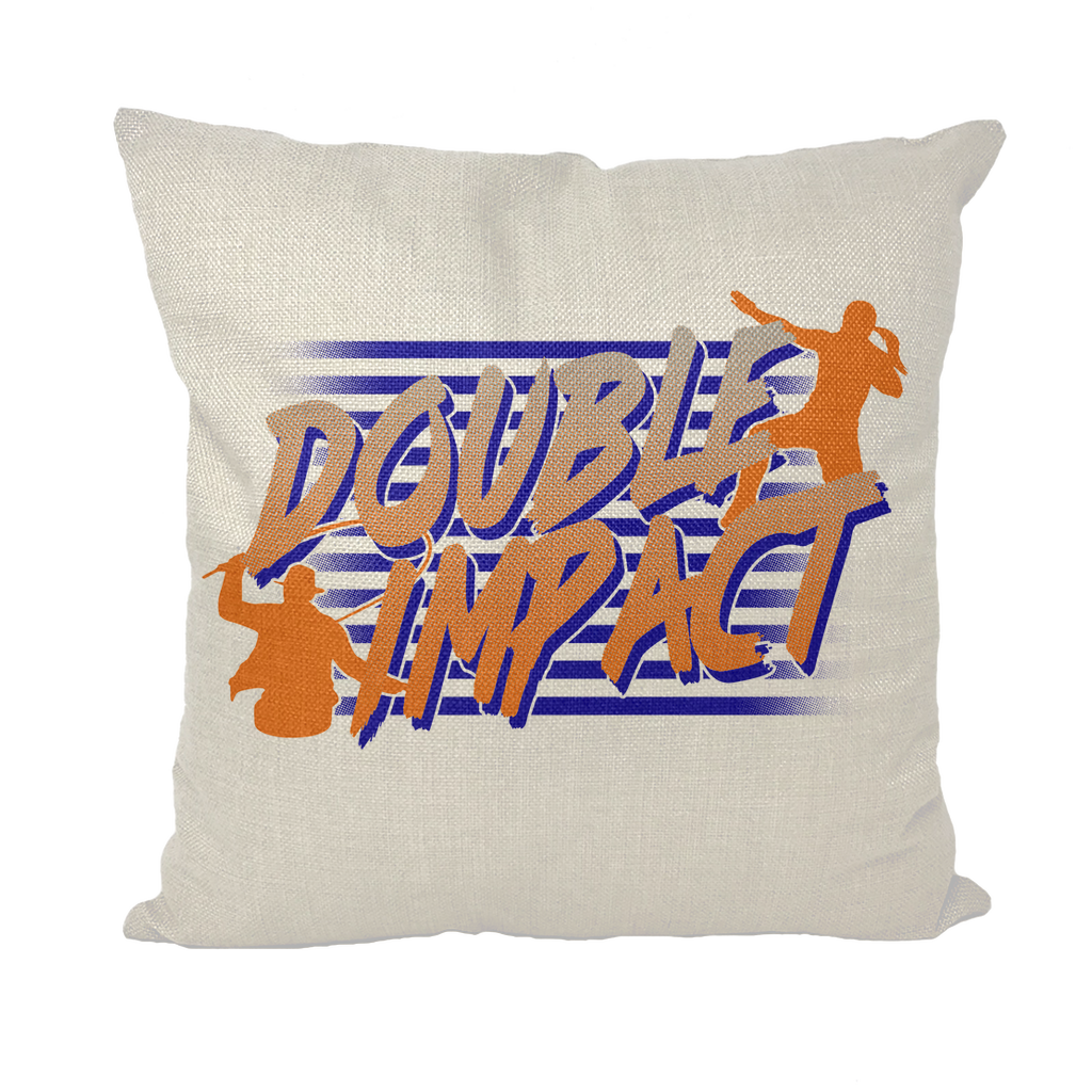 Double Impact (USA) "Logo" Throw Pillow