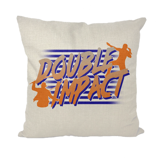 Double Impact (USA) "Logo" Throw Pillow