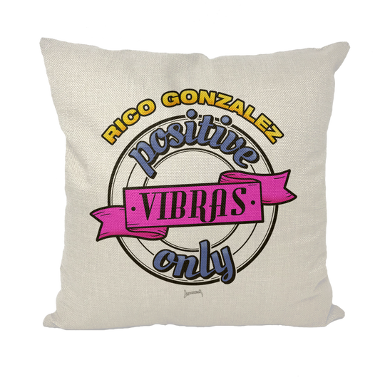 Rico Gonzalez (MEX) "Positive Vibras" Throw Pillow with Insert