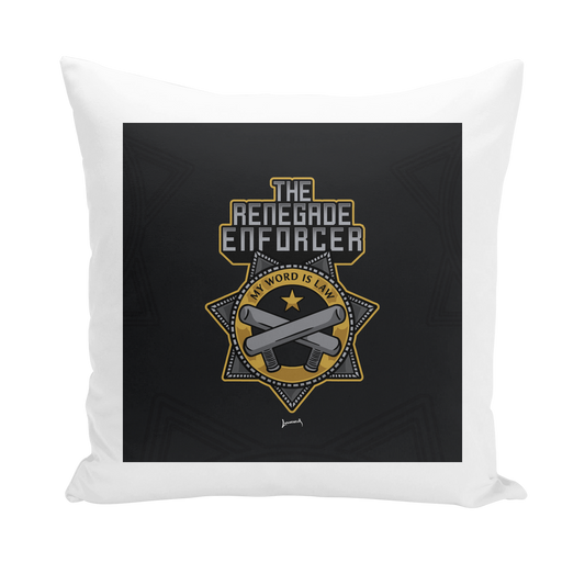 Renegade Enforcer (USA) "My Word is Law" Throw Pillow