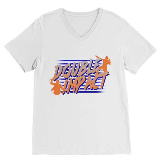 Double Impact (USA) "Logo" V Neck Tee