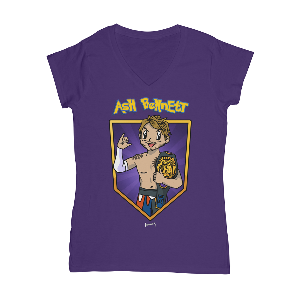 Ash Bennett (USA) "Champ" Women's Wear V-Neck T-Shirt