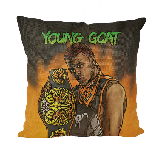 Myron Reed (USA) "Young Goat" Throw Pillow