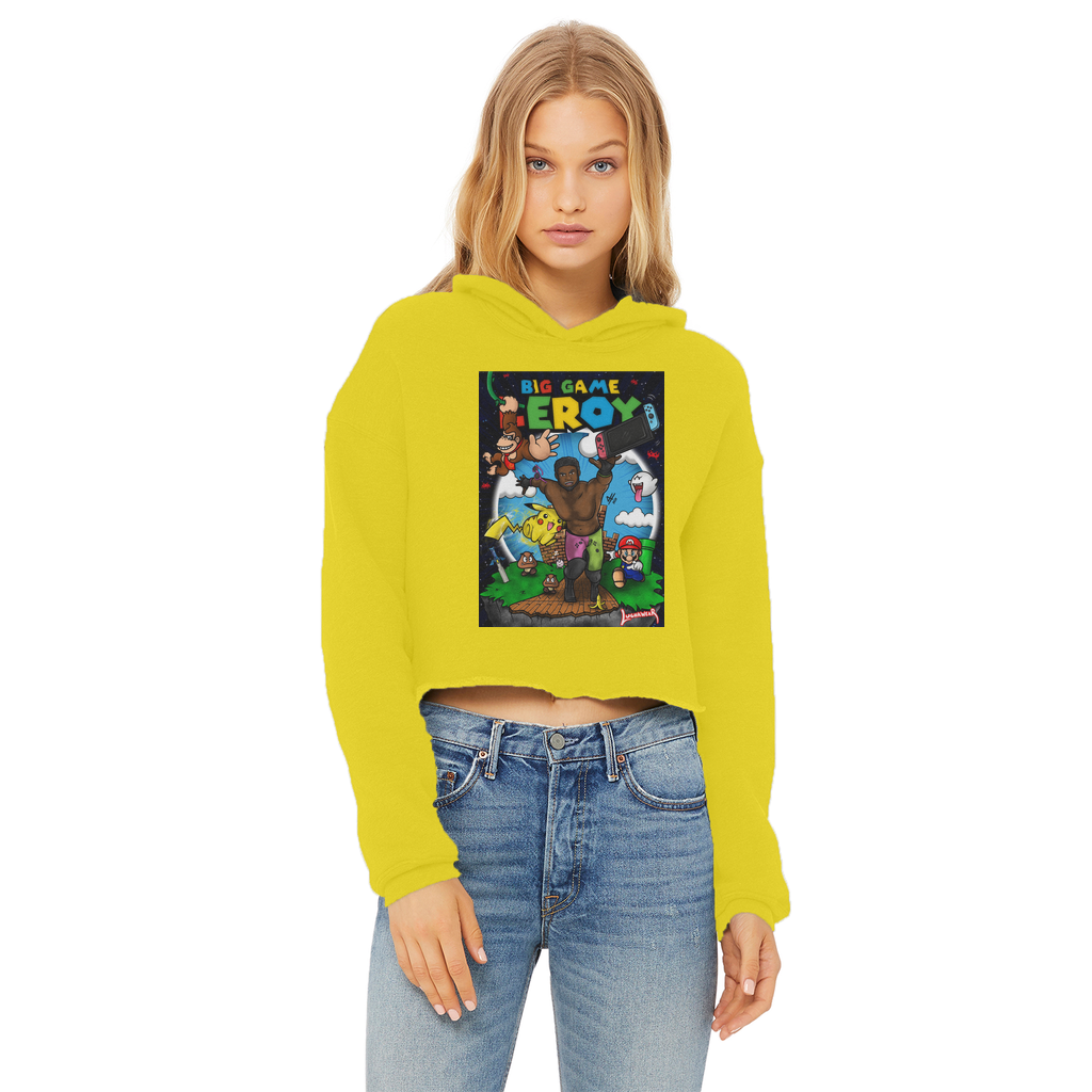 Get your game on! (USA) "Leroy Green" Women's Wear Crop Top Hoodie