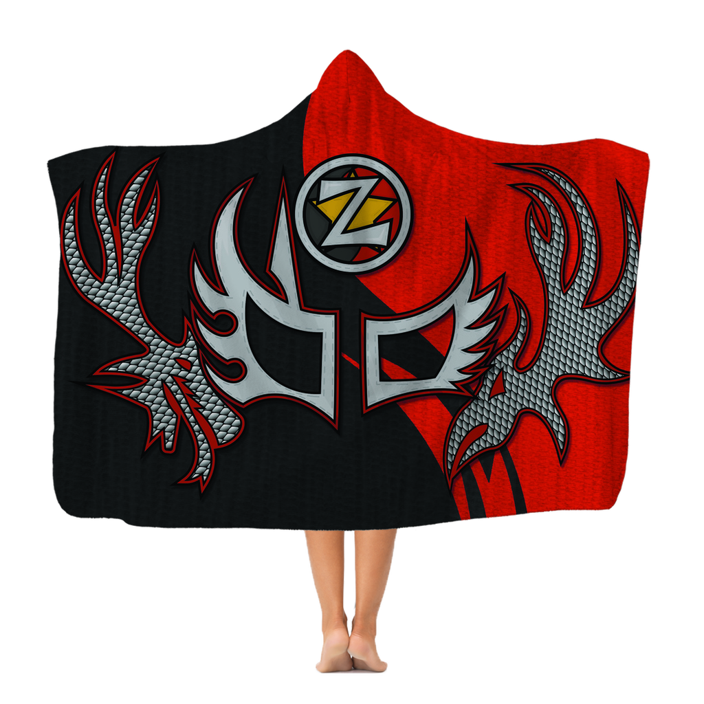 ZENSHI (USA/CHL) "Red and Black" Hooded Blanket