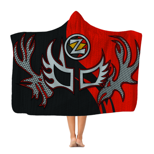 ZENSHI (USA/CHL) "Red and Black" Hooded Blanket