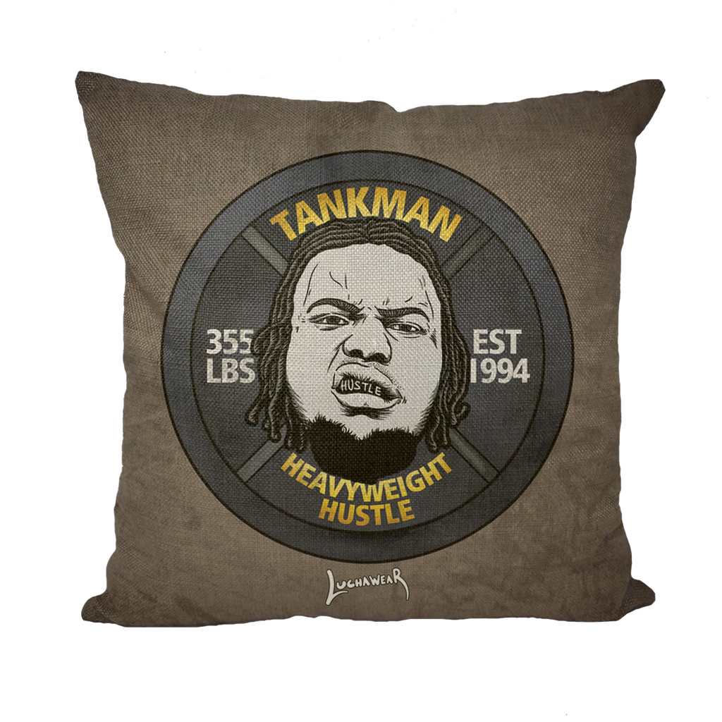 Calvin Tankman (USA) "Heavyweight Hustle" Throw Pillow with Insert
