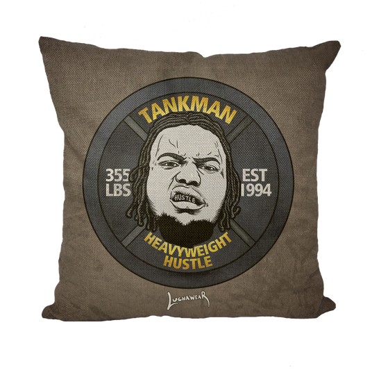 Calvin Tankman (USA) "Heavyweight Hustle" Throw Pillow with Insert