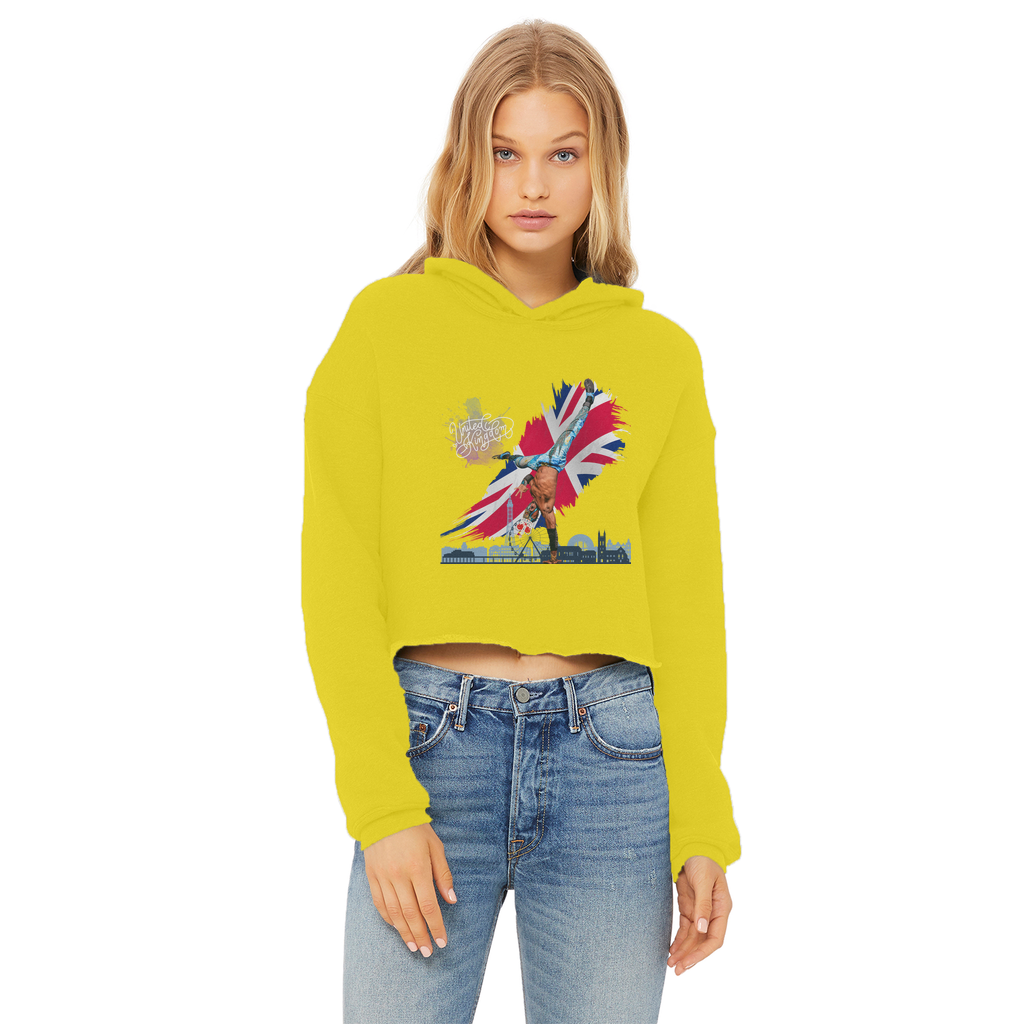 "Van Go to UK" - Aerial Van Go Women's Wear Crop Top Hoodie