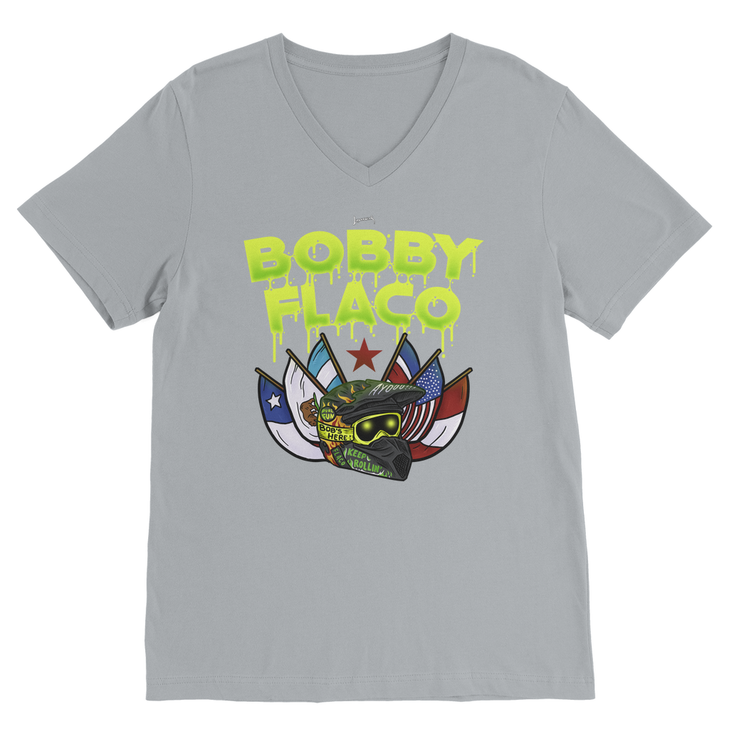 Bobby Flaco (USA) "World Tour" V Neck Tee