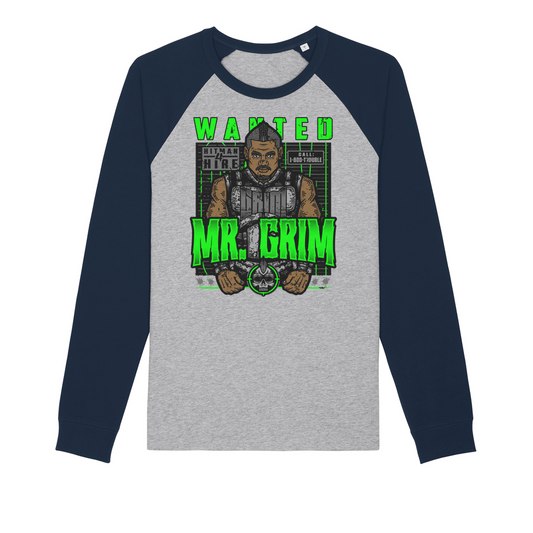 MR. Grim "Wanted" Premium Raglan Long Sleeve Shirt