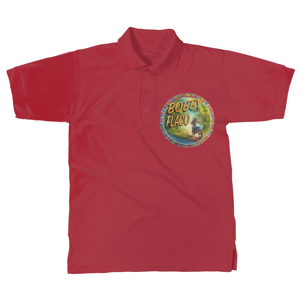 "Bike the World" Bobby Flaco - USaA Unisex Adult Polo Shirt