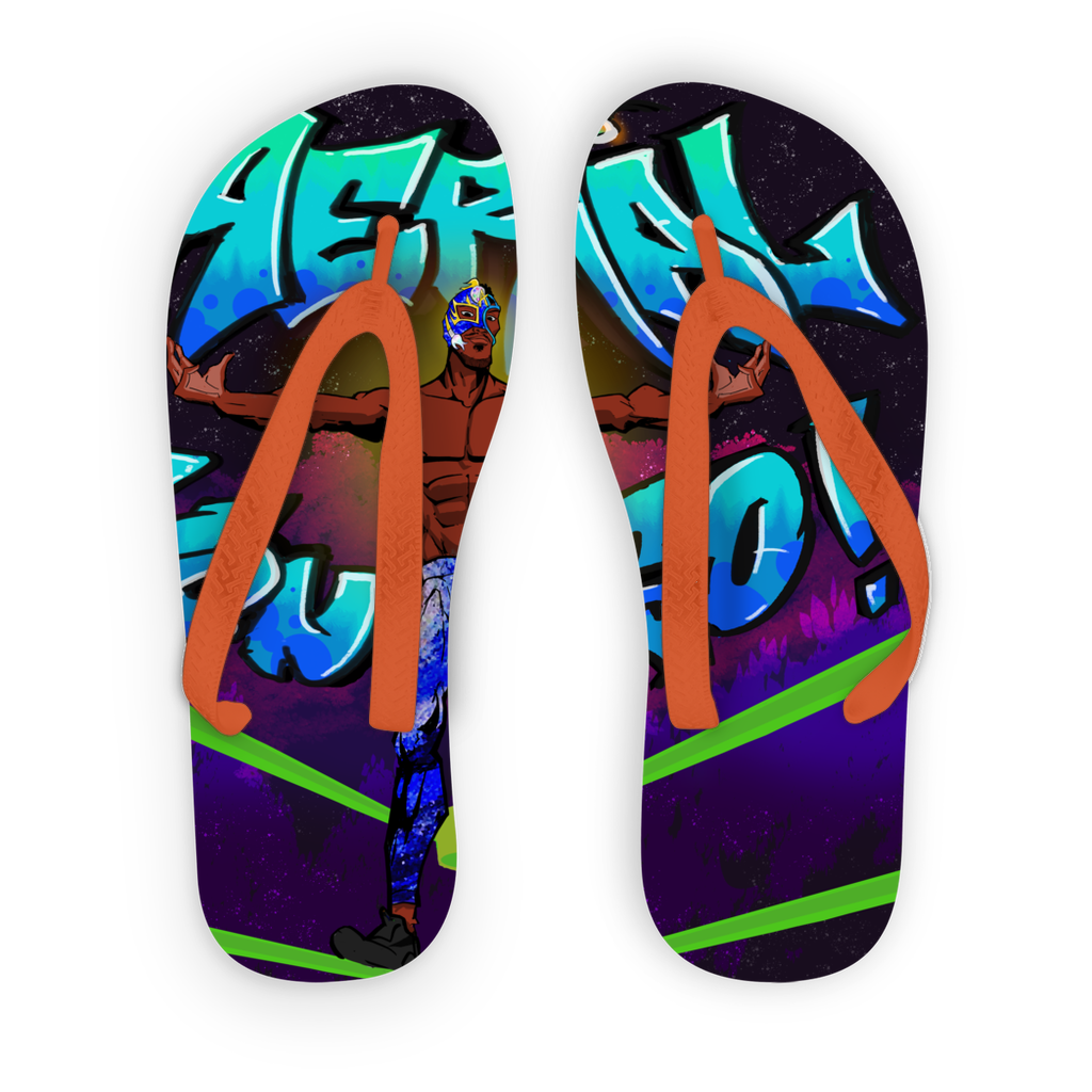 "Art Redeemer" - Aerial Van Go (USA) Youthwear Flip Flops