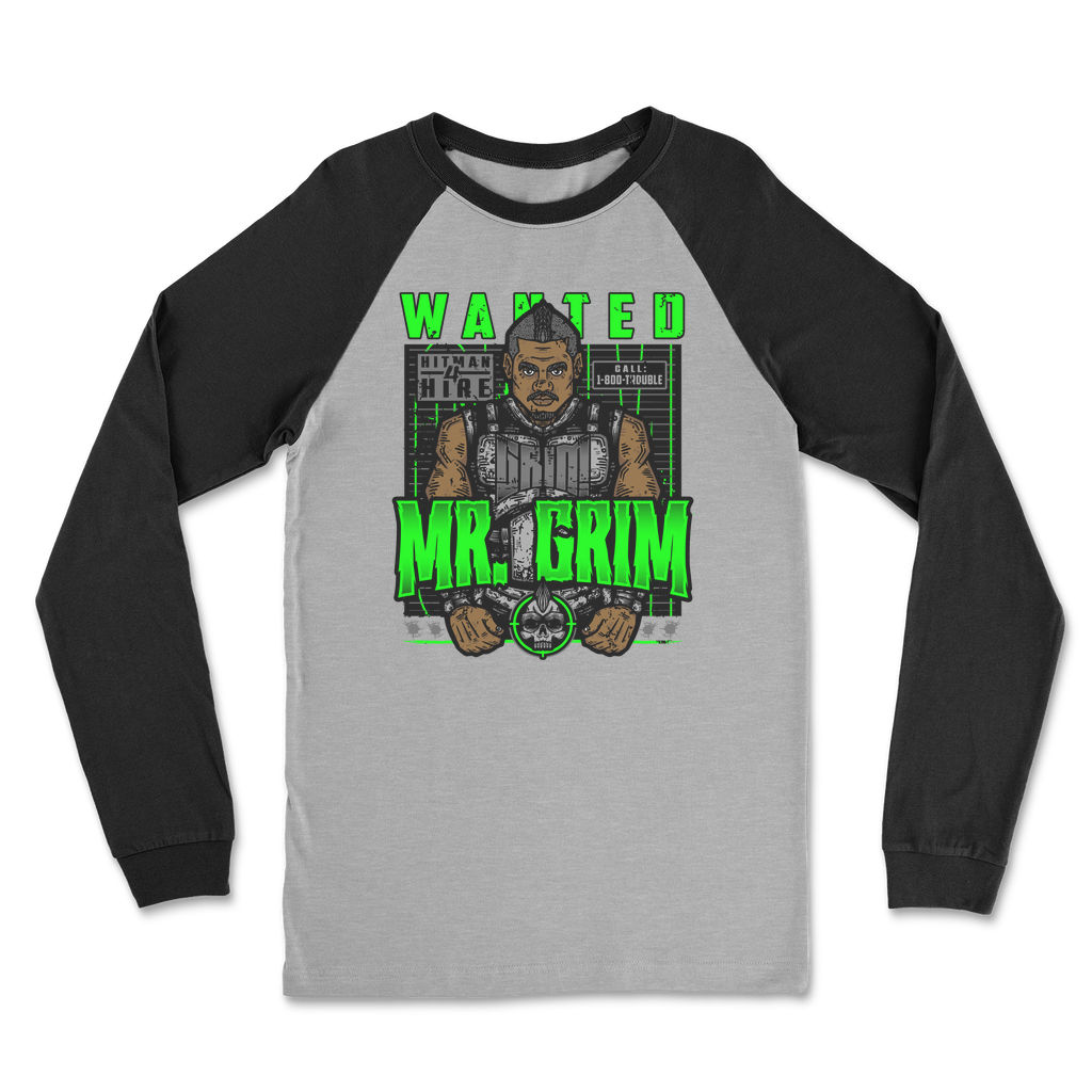 MR. Grim "Wanted" Classic Raglan Long Sleeve Shirt