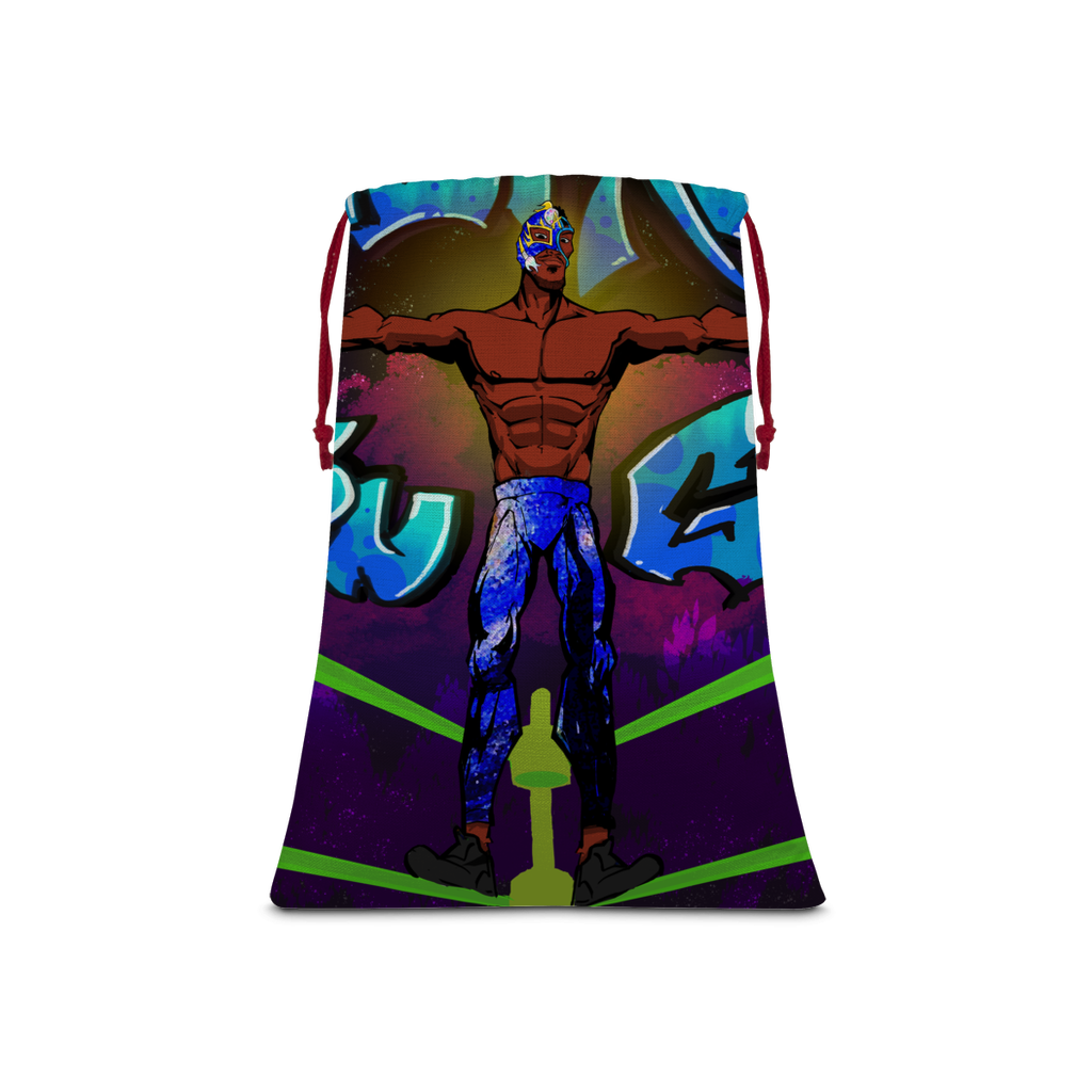 "Art Redeemer" - Aerial Van Go (USA) Drawstring Bag