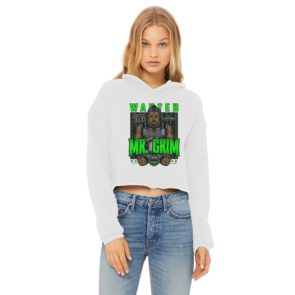 MR. Grim "Wanted" Women's Wear Crop Top Hoodie