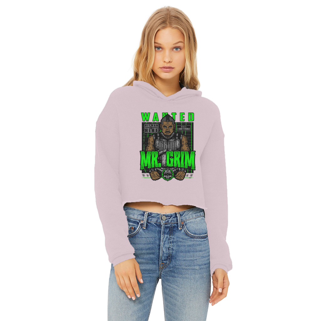 MR. Grim "Wanted" Women's Wear Crop Top Hoodie