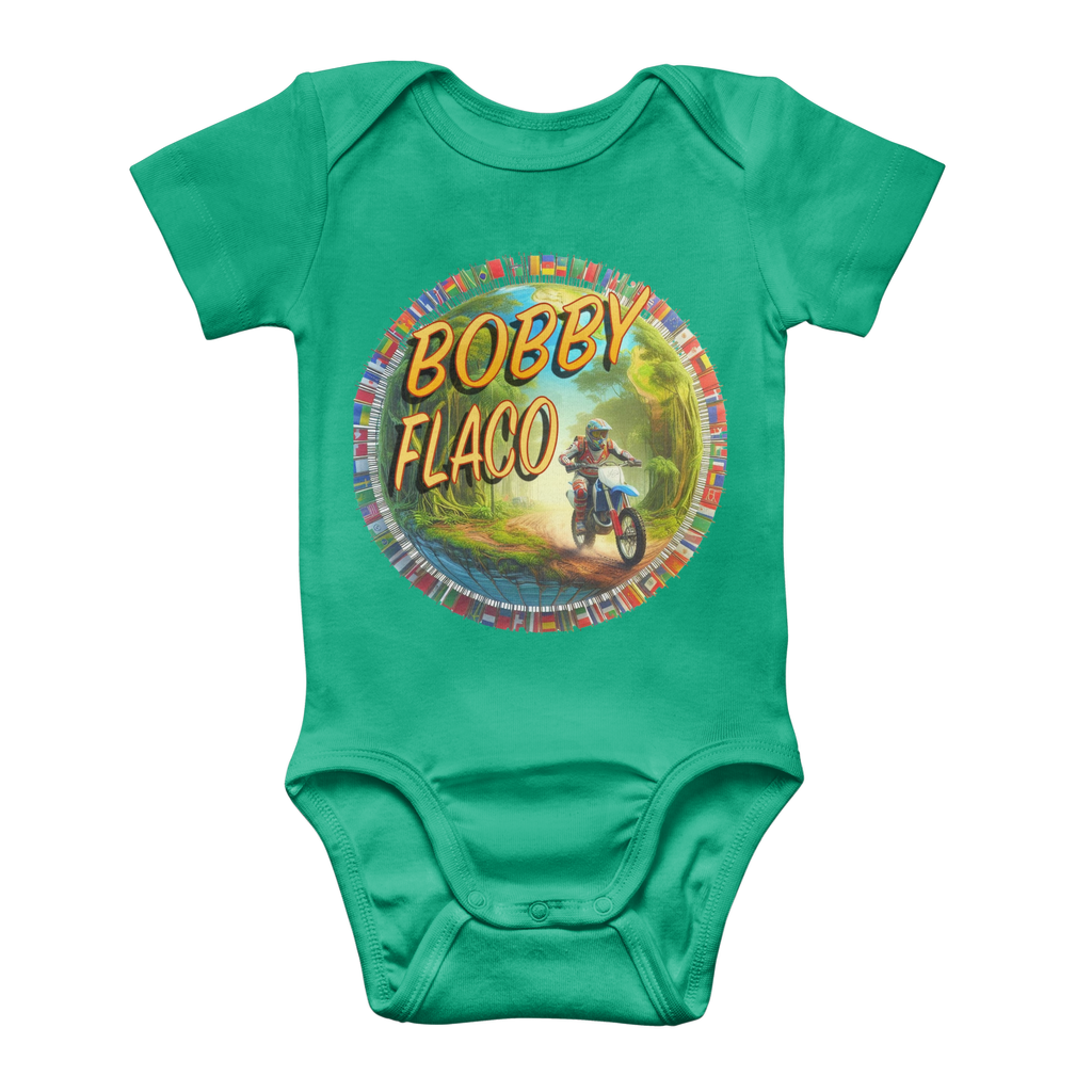 "Bike the World" Bobby Flaco - USaA Baby Onesie